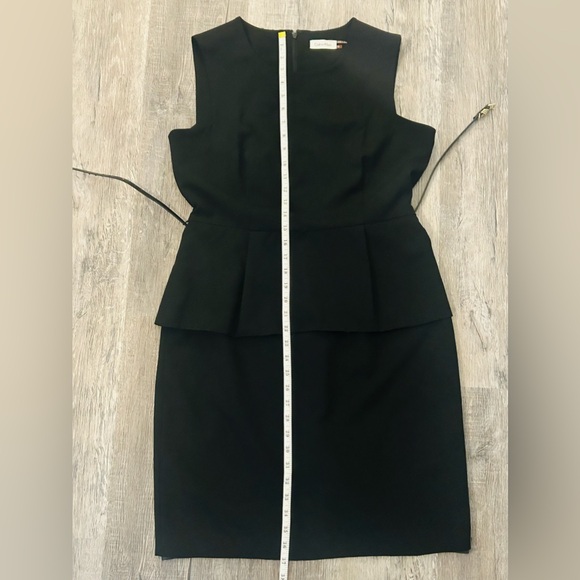 CALVIN KLEIN Elegant Formal Black Belted Dress size 12 Excellent Condition - Picture 14 of 14